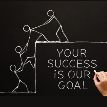 Graphic that reads "Your success is our goal"