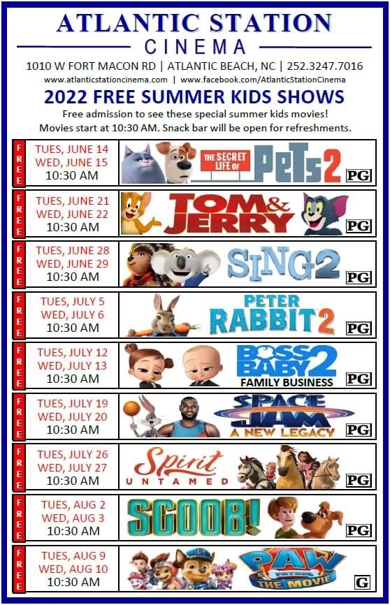 2023 CMX Summer Movie Schedule (formerly Cobb Free Movies)