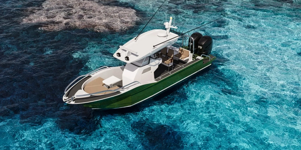 Elixir Euphoria sports fisher floating on clear blue water.