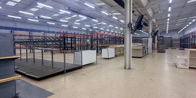 Clearance Bargains store before commencing soft strip