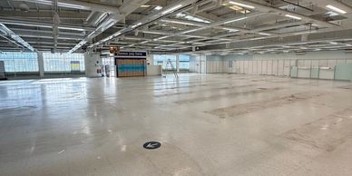 Completed soft strip of a large Boots retail store ready for handover to the landlord
