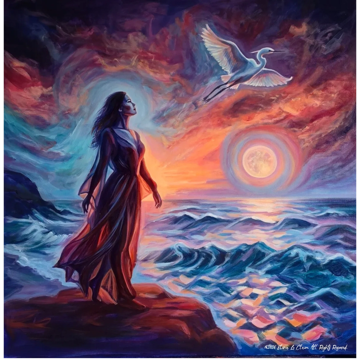 "Moon Fire" is exploring feminine energy, moon symbolism, emotional transformation, and the invisibl