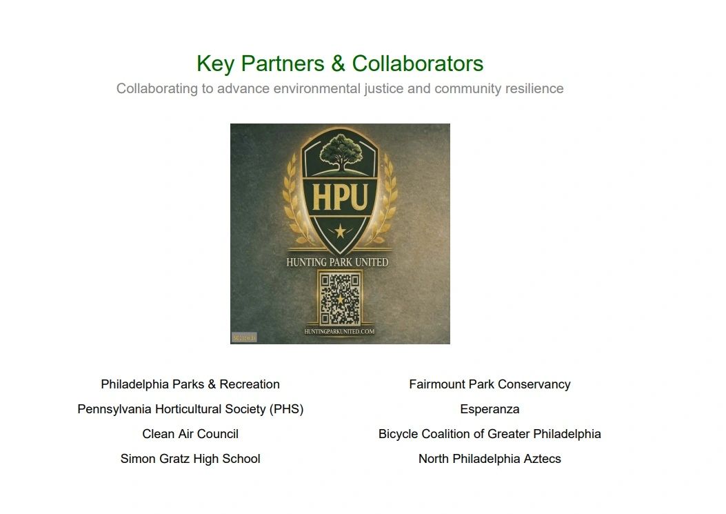 Hunting Park United and key partners collaborate for environmental justice.