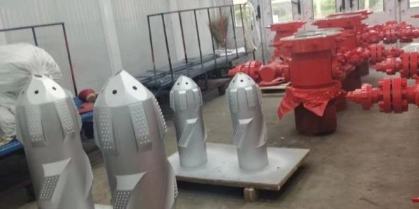 Industrial equipment in a warehouse.