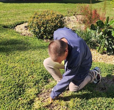 Our certified Pest Control Operator Bryan is "boots on the ground" to inspect areas of concern to de