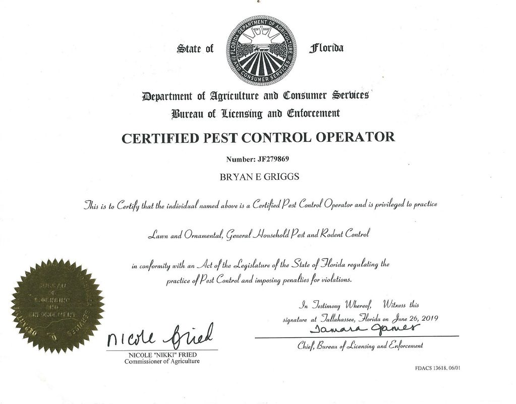 Pest Control Operator Certification
