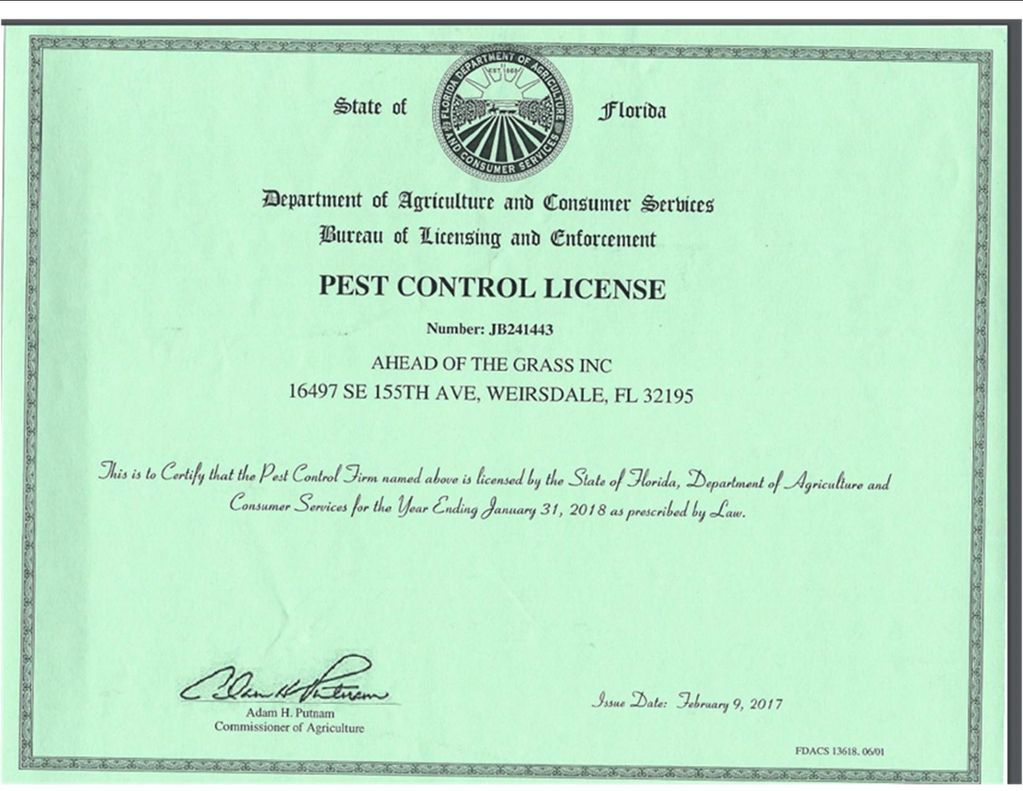 Florida Pest Control License