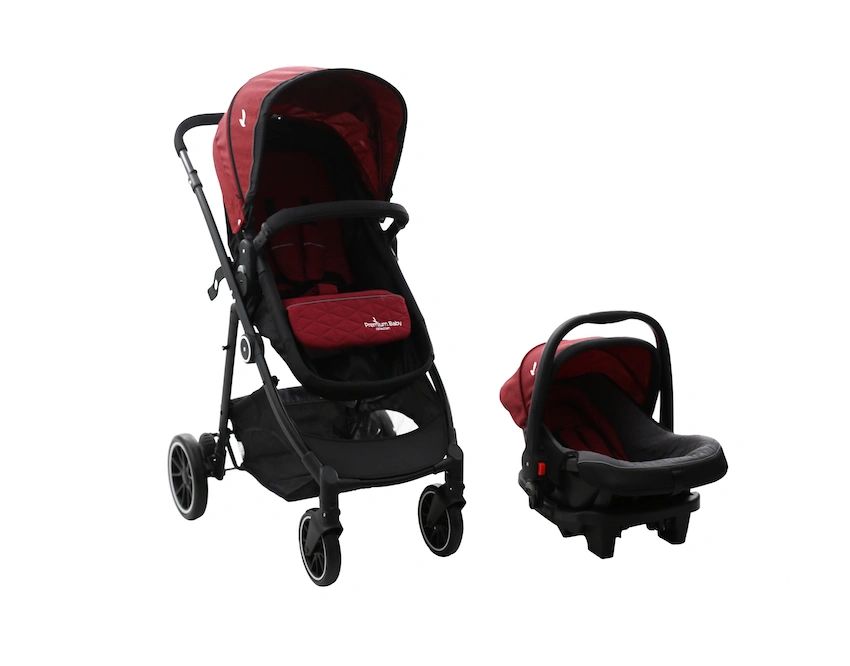 Coche Travel System Premium Baby MILAN Rojo