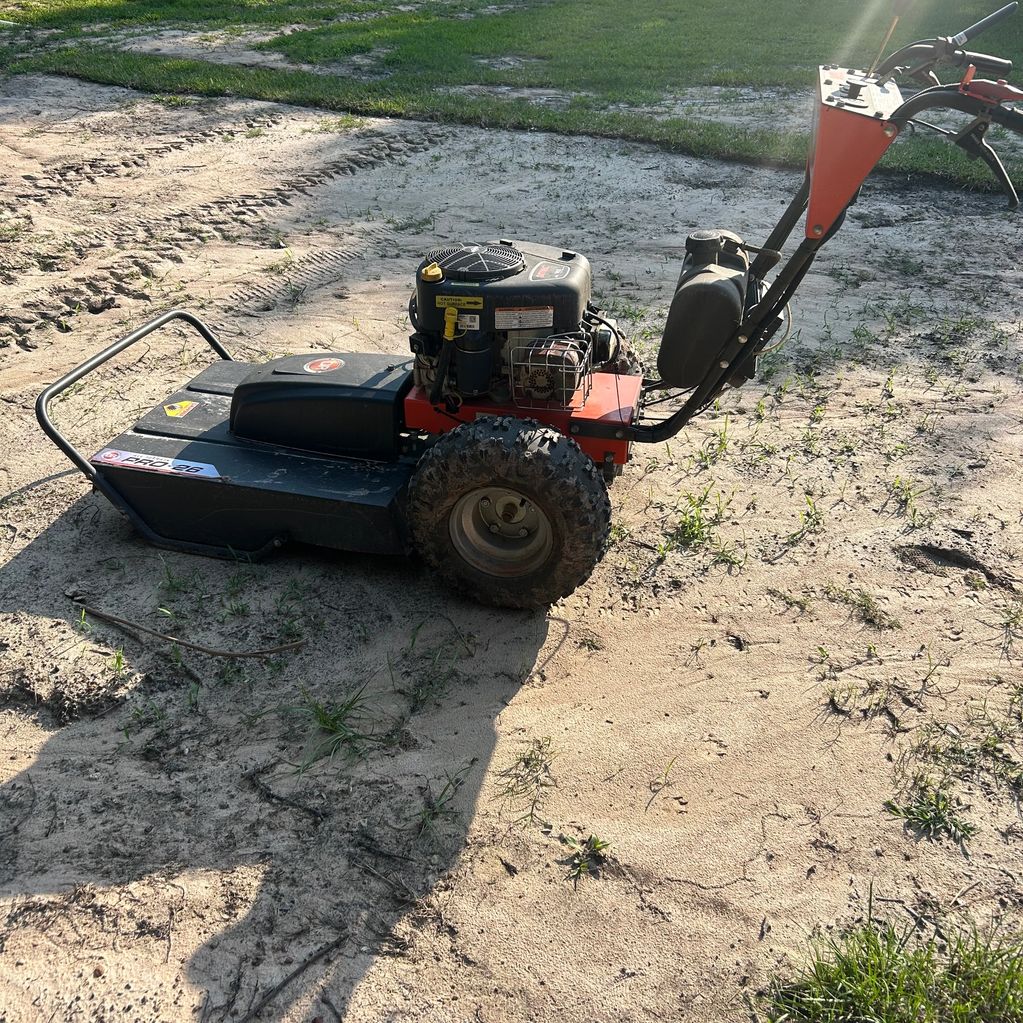 26” wide walk behind shredder 