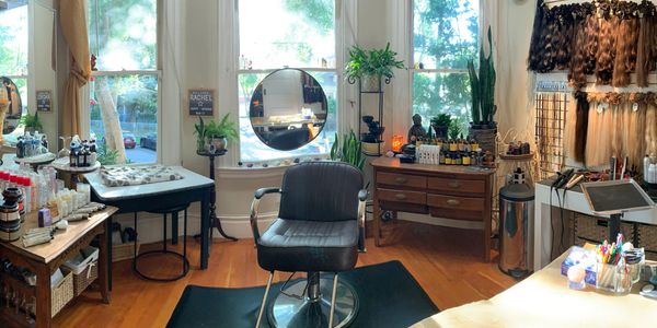 A hair extension specialist's studio in Sacramento, CA
