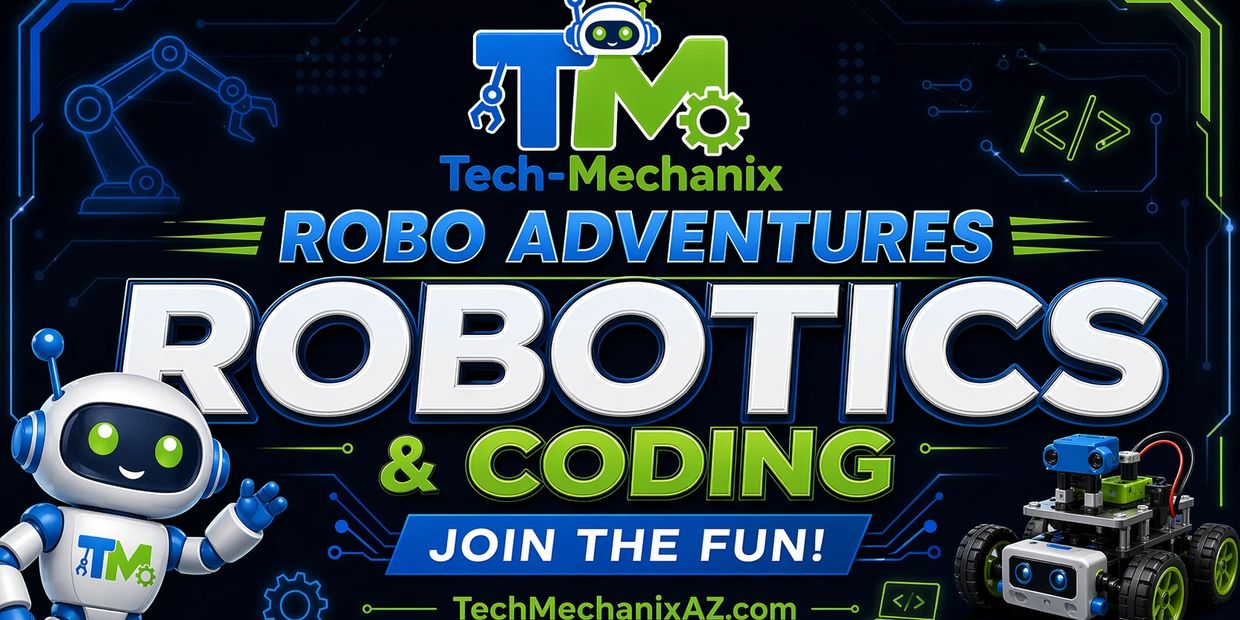 Tech-Mechanix Robo Adventures: Robotics and coding fun for kids.