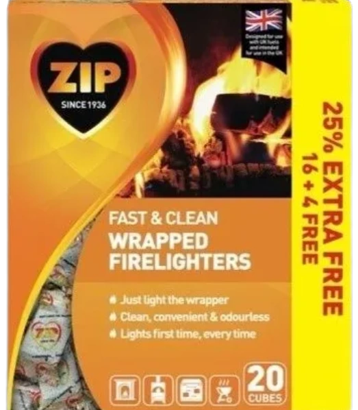 ZIP Wrapped Firelighters