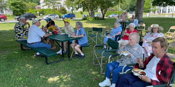 residents at a bbq