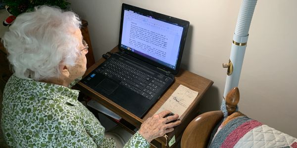 resident using the computer