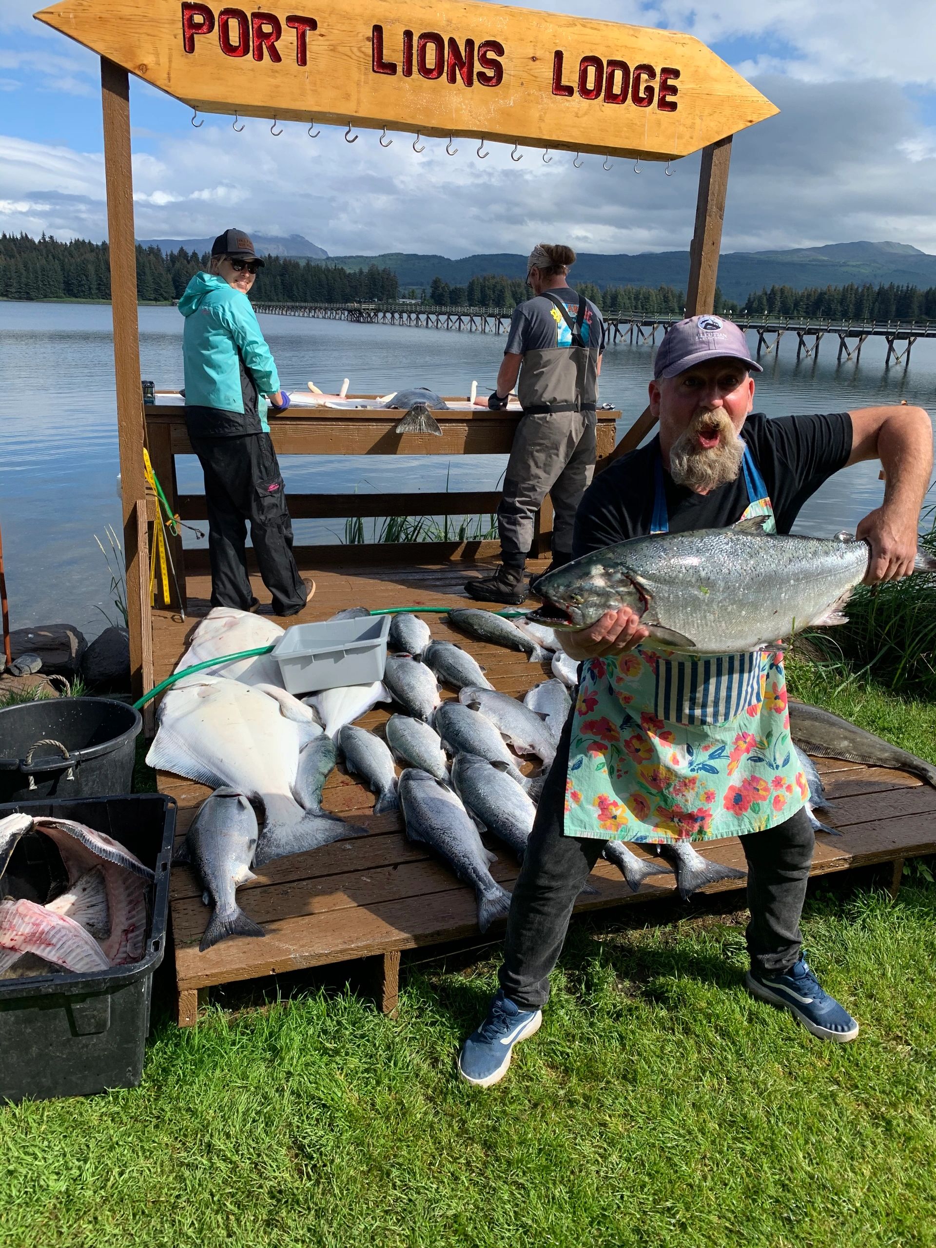 Alaskan King Salmon, Caught in the deep sea waters near Port Lions Lodge. 