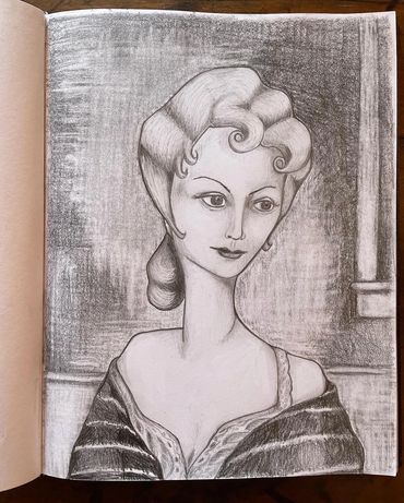 Sketchbook
Inspired by Kees van Dongen
The Green Scarf, 1952
March 25, 2022