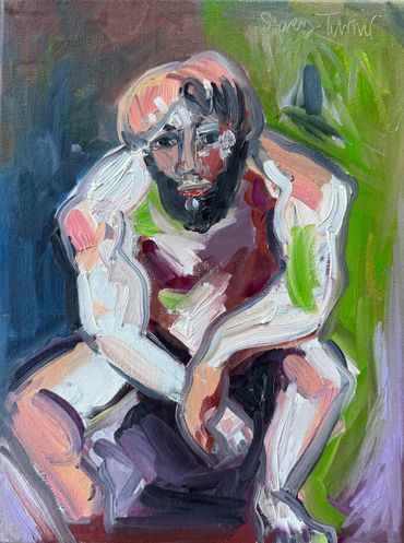 The Wrestler (Study)
oil  on canvas
8 x 10 inches
NFS