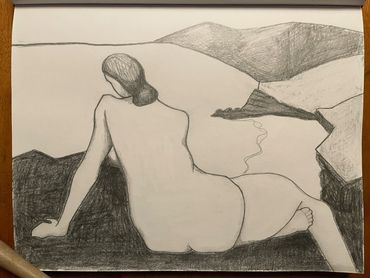 Sketchbook
Inspired by Milton Avery
Nude on the Beach 
January 28, 2022