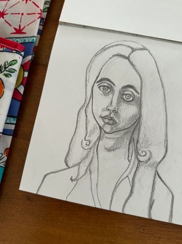 Alice Neel Study
graphite on paper
