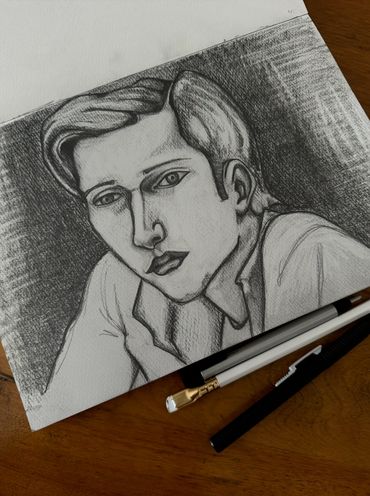 Alice Neel Study
graphite on paper
