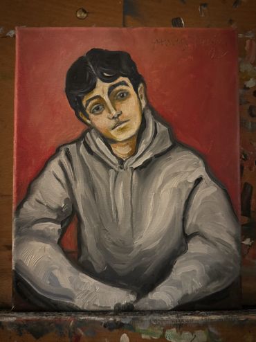 Leo (The Wrestler)
oil and charcoal on canvas
8 x 10 inches
NFS