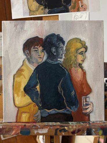 Salman Toor (Study)
oil and charcoal on canvas
12 x 12 inches
NFS- Study