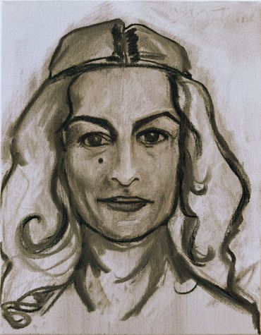 Artist Self-Portrait
charcoal on canvas