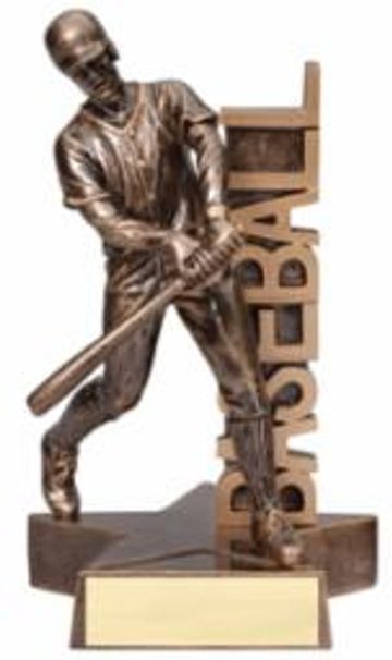 6 INCH BASEBALL SWEEPING STAR RESIN TROPHY — Youth Stars Inc.