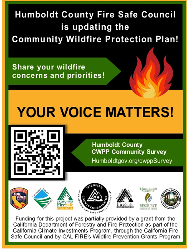 Humboldt County CWPP Community Survey flyer