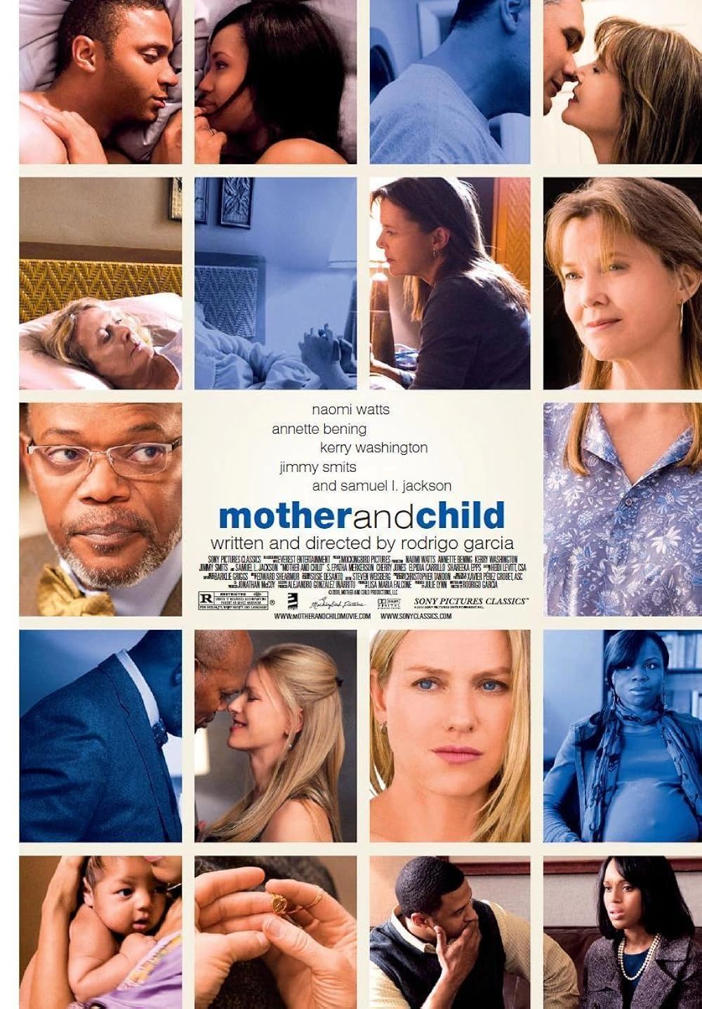 Poster of the movie 'Mother and Child' featuring multiple character scenes.