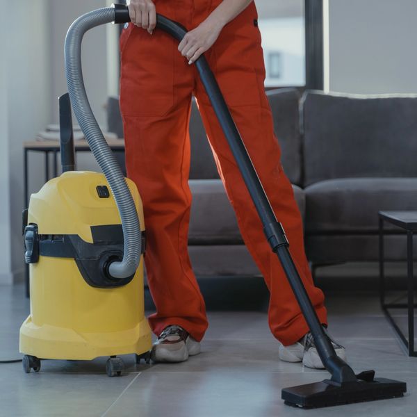 Woman Vacuuming