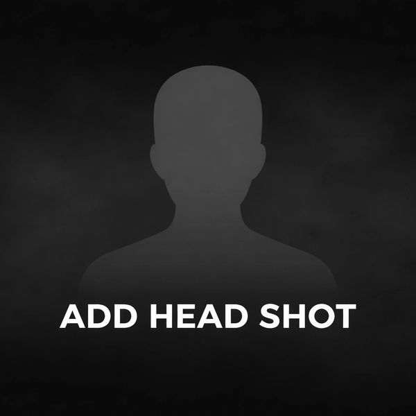 Silhouette placeholder with 'ADD HEAD SHOT' text on dark background.