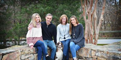 A family posing for a picture.