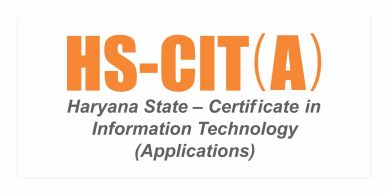 HS-CIT(A) logo representing Haryana State IT certificate.