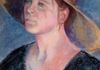 "Woman in Brown Hat" Pastel on Paper 30"x24"  $225