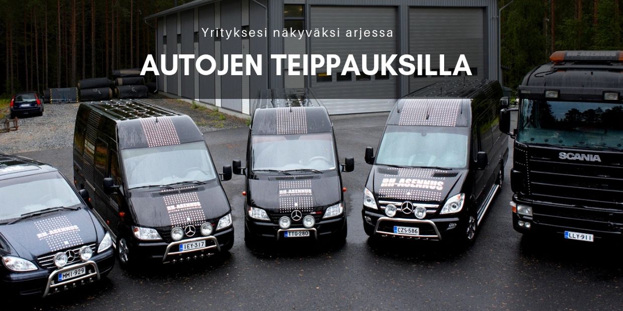 Autojen teippaukset kaikkiin autoihin. 