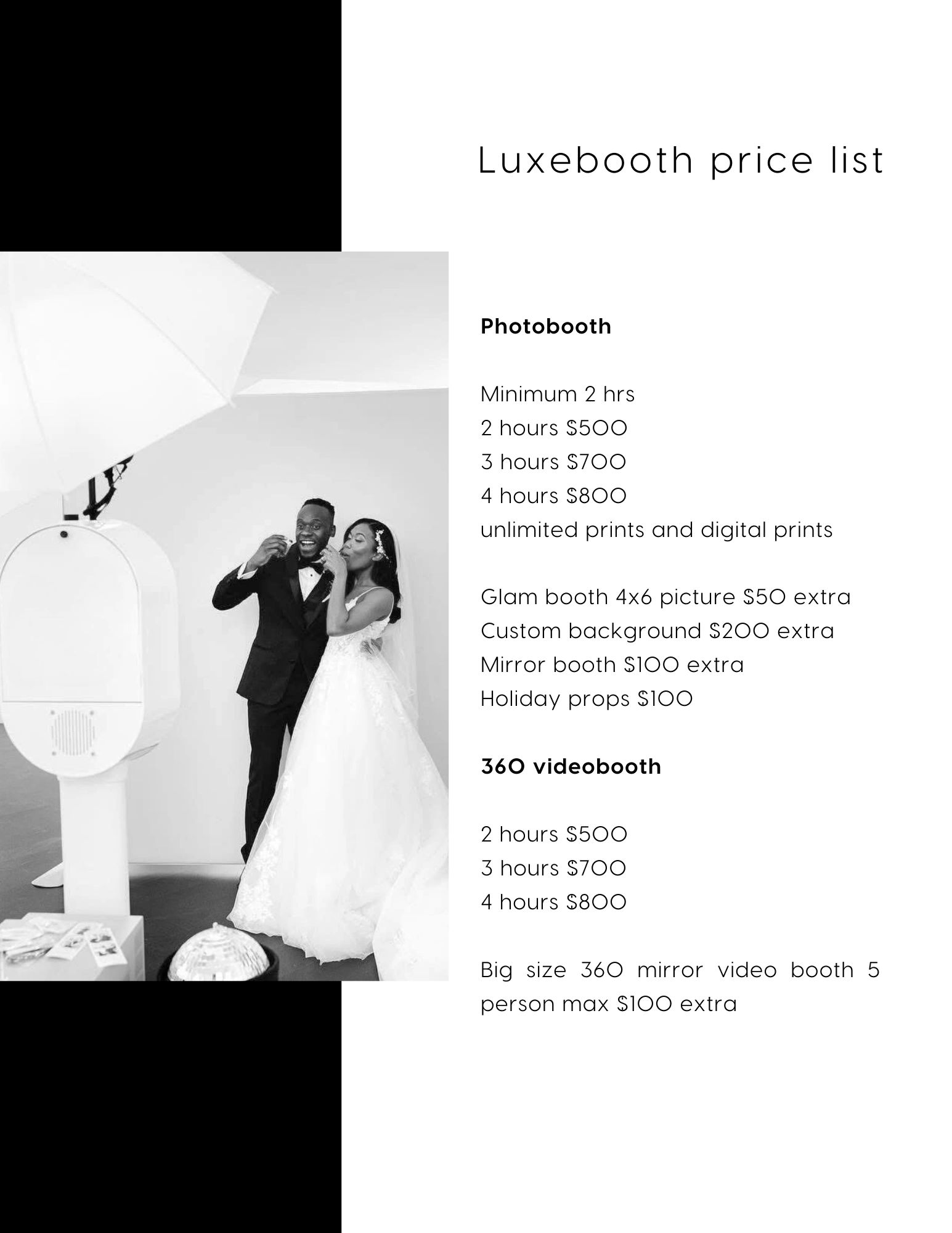 Elegant couple enjoys a photo booth session at their wedding celebration.