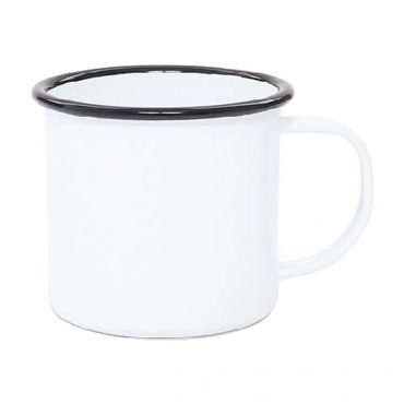 Pocillo Peltre Borde Negro