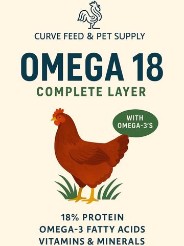 Curve Feed & Pet Supply Omega 18 Complete Layer Feed
