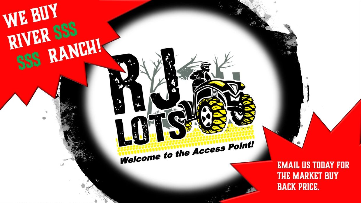 Advertisement for buying river ranch lots from RJ Lots.