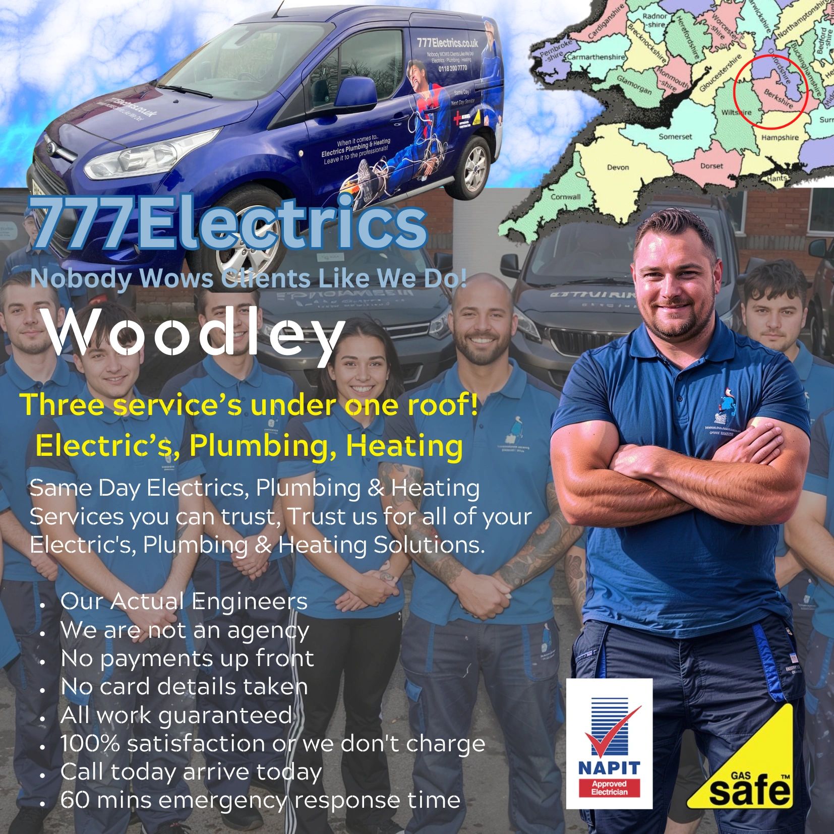 777 electrics Woodley, Same day emergency electrician in Woodley