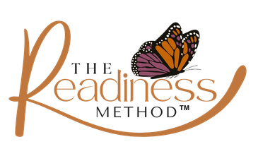 Logo with butterfly and 'The Readiness Method' text in warm tones.