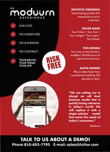 Informational flyer about creating a custom app through Moduurn