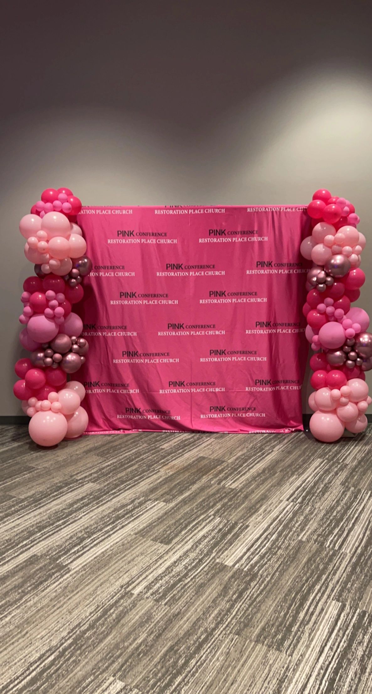 Shades of Pink Side by Side  Balloon Garland 