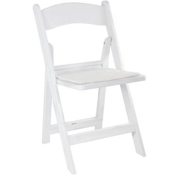 White resin chair. 