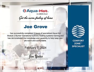 Aqua-Hot Training Course Certification | Certified Mobile RV Technician | RV Repair near Salem OH