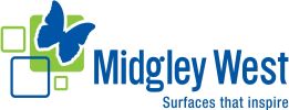Logo of Midgley West with butterfly and tagline.