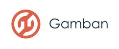 Gamban logo with a stylized orange symbol and modern text.