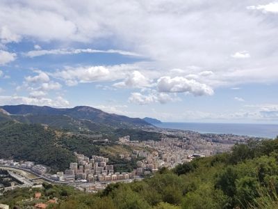 View of Bisagno Valley in Genova Italy