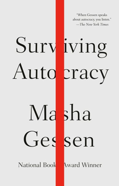 Book cover of Surviving Autocracy by Masha Gessen.